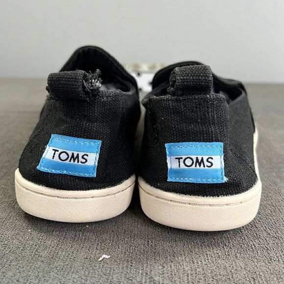 TOMS Black Linen-Like Slip on Size 7 - Picture 5 of 6